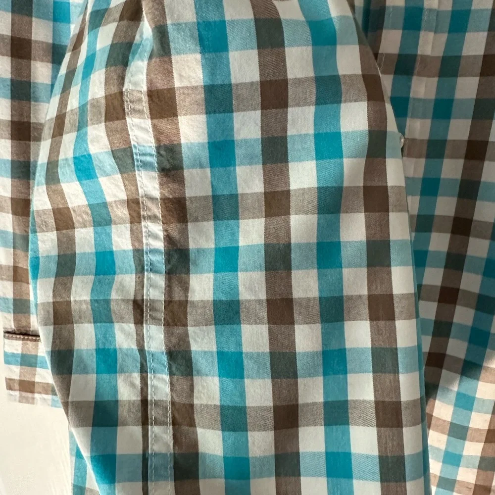 Bella Bliss, Check, 100% Cotton, Long Sleeve, Button Down Collar Sz 12 Like New